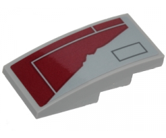 Slope, Curved 4 x 2 with SW Resistance Transport Pod Hull Plates and Red Worn Patch Pattern (Sticker) - Set 75176