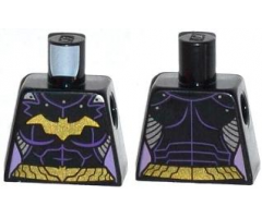 Torso Batman Female Logo with Body Armor and Gold Belt Pattern