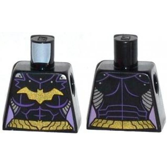 Torso Batman Female Logo with Body Armor and Gold Belt Pattern