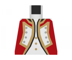 Torso Pirate Imperial Guard Officer Pattern (Red)