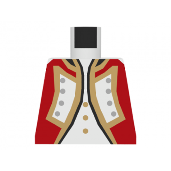Torso Pirate Imperial Guard Officer Pattern (Red)