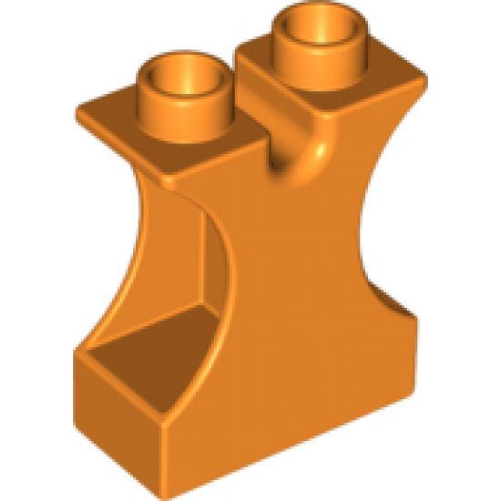Duplo, Brick 1 x 2 x 2 with Side Cutouts and Channel in Top