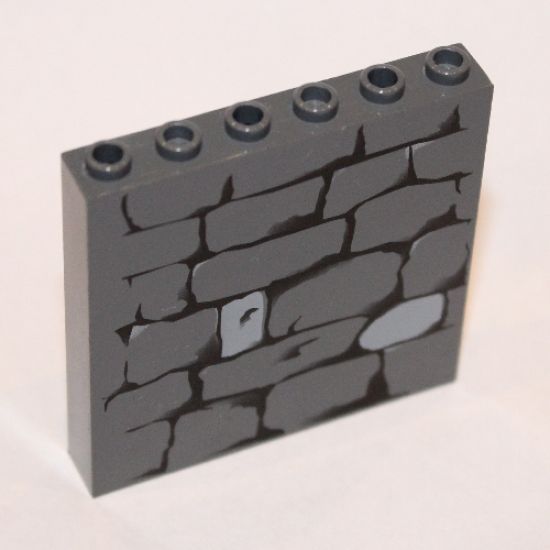 Brick 1 x 6 x 5 with Stone Wall Pattern