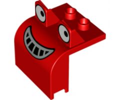 Duplo, Vehicle Bulldozer Front with Eyes Looking Straight and Smile Pattern (Muck)