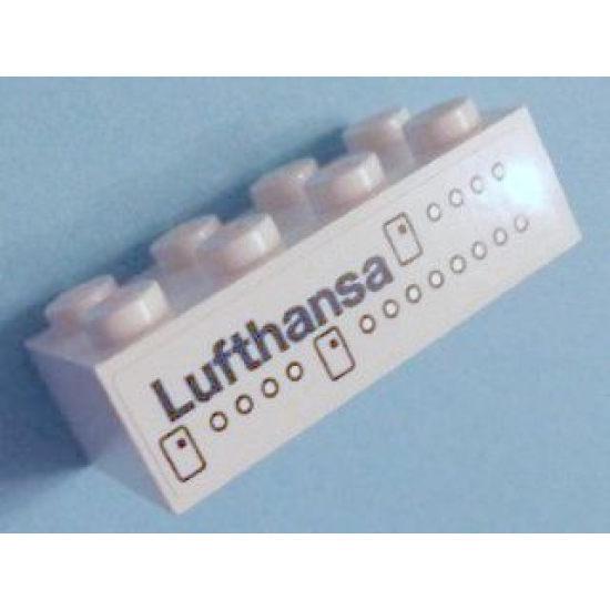 Brick 2 x 4 with 'Lufthansa', Airplane Doors and Windows Pattern on Both Sides (Stickers) - Set 40146