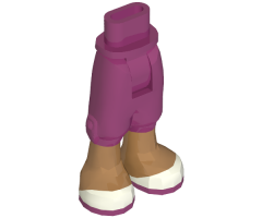 Mini Doll, Legs with Hips and Trousers Cropped, Medium Nougat Legs and White Shoes Pattern