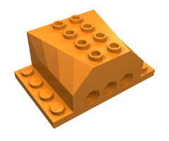 Vehicle Engine Block 4 x 6 x 2 with Wedge Cutouts and Technic Holes