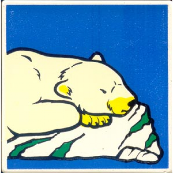 Duplo, Tile 2 x 2 x 1 with Polar Bear Mosaic Picture 11 Pattern (Set 1079)