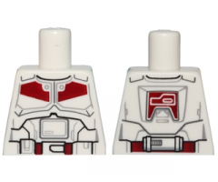 Torso SW Armor Black Belt and Dark Red Markings Pattern