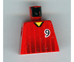 Torso Soccer Black Fading Stripes and No. 9 Front and Back Pattern