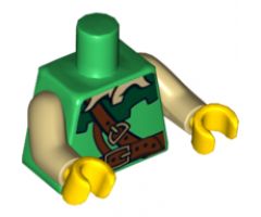 Torso Forestman with Tan Shirt Collar and Brown Belt Pattern / Tan Arms / Yellow Hands