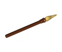 Minifigure, Weapon Pike / Spear Elaborate with Pearl Gold Tip