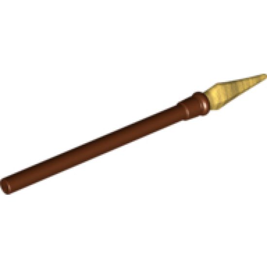 Minifigure, Weapon Pike / Spear Elaborate with Pearl Gold Tip