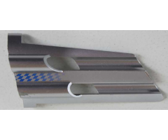 Technic, Panel Fairing # 4 Large Long, Large Holes, Side B with Fading Blue Checkered Pattern (Sticker) - Set 8458