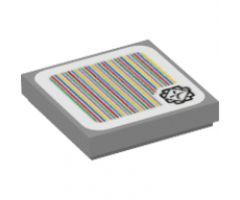 Tile 2 x 2 with Super Mario Scanner Code Thwimp Pattern (Sticker) - Set 71386