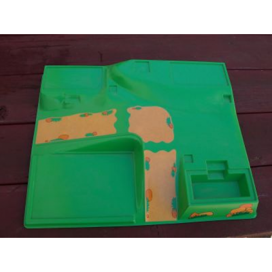 Baseplate, Raised 46 x 56 with Plate Indentations and Ramps, NO Studs, with Tan Pattern (Stickers) - Set 4258