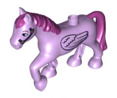 Duplo, Animal Horse with Wings, Magenta Mane and Tail Pattern