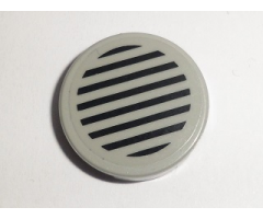 Tile, Round 2 x 2 with Black Stripes on Transparent Background Pattern (Sticker) - Set 5541