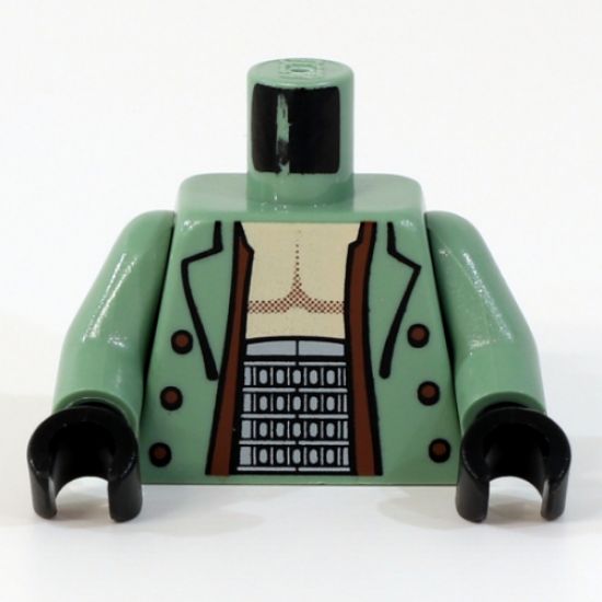 Torso Spider-Man Dr. Octopus Open Shirt Pattern / Sand Green Arms / Black Hands