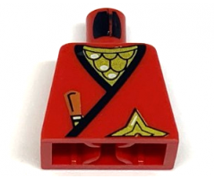 Torso Castle Ninja Wrap, Brown Dagger, Gold Star, Gold Scale Mail Pattern