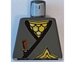 Torso Castle Ninja Wrap, Brown Dagger, Gold Star, Gold Scale Mail Pattern