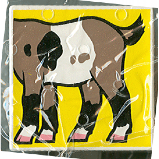Duplo, Tile 2 x 2 x 1 with Goat Mosaic Picture 12 Pattern (Set 1078)