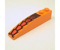 Slope, Curved 6 x 1 with Repeating Hexagonal Scale Pattern