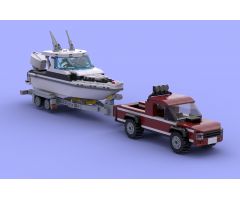 boat and trailer based on stodart_marine_lego with my own ute design