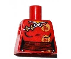 Torso Female Ninjago Robe and Gold Fireball Pattern