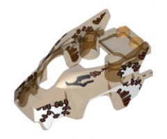Riding Cycle Flywheel Fairing Wolf Shape with White Patches and Brown Stitches Pattern (70111)