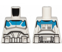 Torso SW Armor Clone Jet Trooper with Blue 501st Legion Markings Detailed Pattern