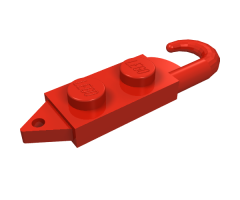 Hook Plate, Modified 1 x 2 with Crane Hook Right