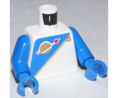 Torso Space Futuron Blue Pattern, Gold Zipper and Classic Logo / Blue Arms / Blue Hands