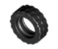 Tire & Tread 17.5mm D. x 6mm with Shallow Staggered Treads - (Undetermined Tread Type)