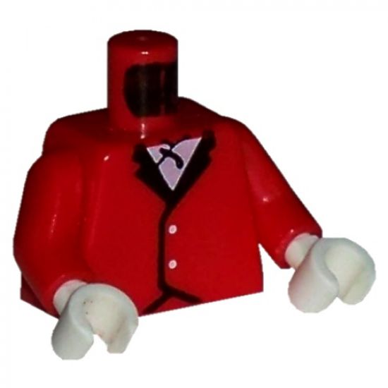Torso Riding Jacket Pattern / Red Arms / White Hands