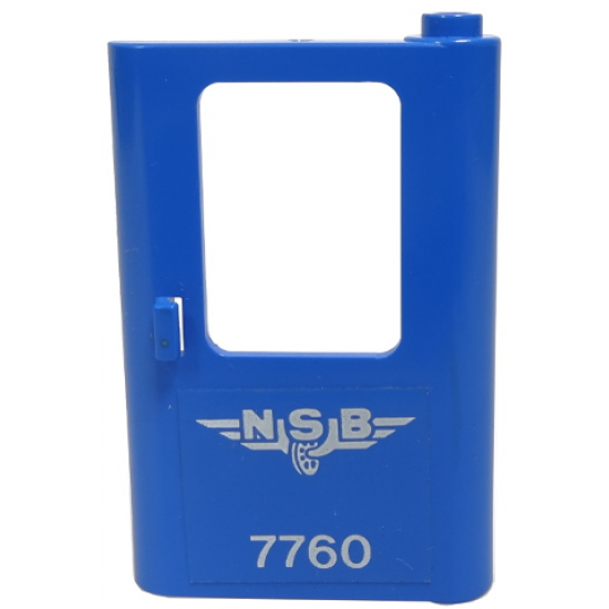 Door 1 x 4 x 5 Train Right with Norwegian 'NSB 7760' Pattern (Sticker) - Set 7760