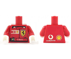 Torso Racers Ferrari Shell Vodafone front, Shell Vodafone Logo back (Stickers) with F. Massa Name Pattern / Red Arms / White Hands