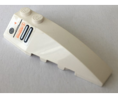 Wedge 6 x 2 Right with Orange 'WARNING FLAMMABLE LIQUID' and Vents Pattern (Sticker) - Set 7709