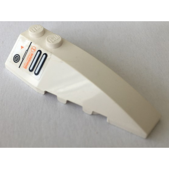 Wedge 6 x 2 Right with Orange 'WARNING FLAMMABLE LIQUID' and Vents Pattern (Sticker) - Set 7709