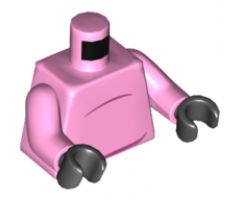 Torso Pig Dark Pink Stomach Lines (No Tail) Pattern / Bright Pink Arms / Black Hands