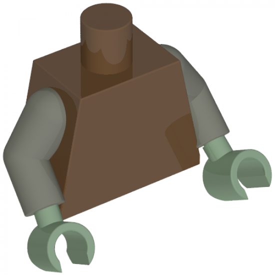 Torso Plain / Dark Gray Arms / Sand Green Hands