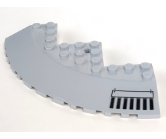 Brick, Round Corner 10 x 10 with Slope 33 Edge, Axle Hole, Facet Cutout with Small Vent Pattern Model Right Side (Sticker) - Set 7678
