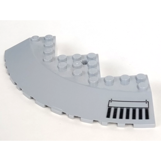 Brick, Round Corner 10 x 10 with Slope 33 Edge, Axle Hole, Facet Cutout with Small Vent Pattern Model Right Side (Sticker) - Set 7678