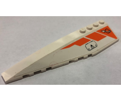Wedge 12 x 3 Left with Modified Classic Space Logo, Orange Lines and Hatch Pattern (Sticker) - Set 7690