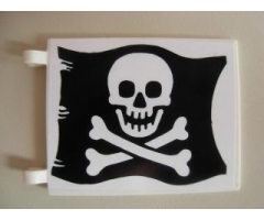 Flag 6 x 4 with Skull and Crossbones (Jolly Roger) Pattern on Both sides (Stickers) - Set 6285