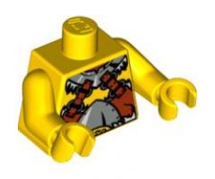 Torso Viking Barbarian Armor Pattern / Yellow Arms / Yellow Hands