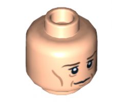 Minifigure, Head Dual Sided LotR Elf with Cheekbones, Age Lines, Calm / Happy Pattern - Hollow Stud