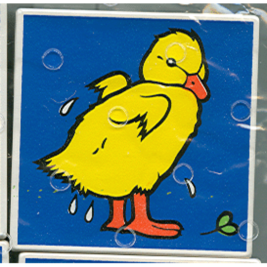 Duplo, Tile 2 x 2 x 1 with Duck Mosaic Picture 10 Pattern (Set 1078)