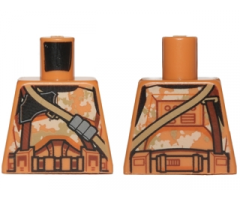 Torso SW Armor Camouflage Clone Trooper with Dark Tan Diagonal Belt Pattern