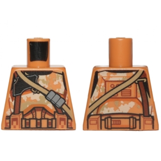 Torso SW Armor Camouflage Clone Trooper with Dark Tan Diagonal Belt Pattern